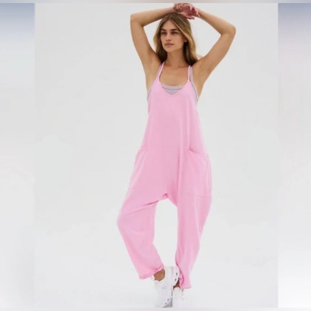 Free People Pink Hot Shot Romper Jumpsuit